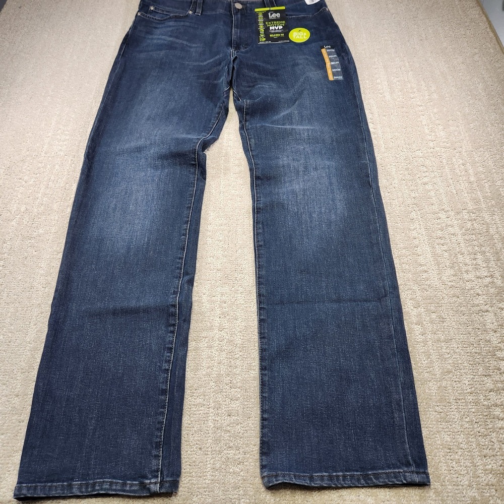 Lee Extreme Motion Jeans Men 36x36 Relaxed Fit Straight Leg Stretch Denim NEW